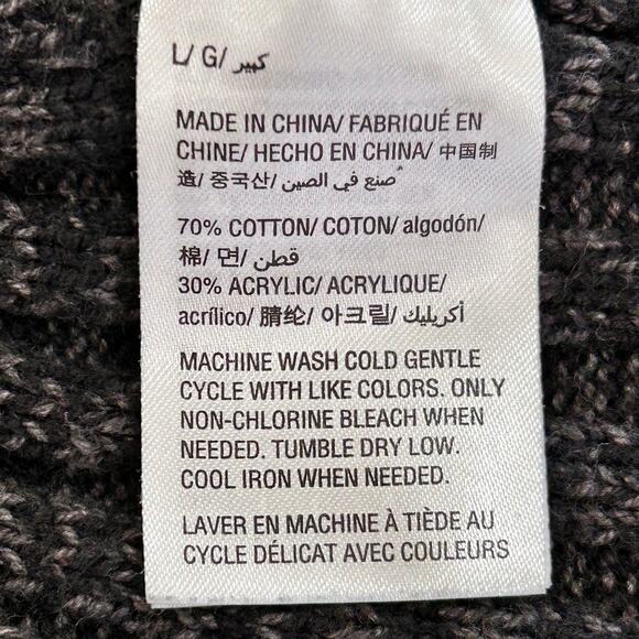 Style & Co. Gray Black Striped Color Block Bell Sleeve Tunic Sweater - Picture 8 of 9